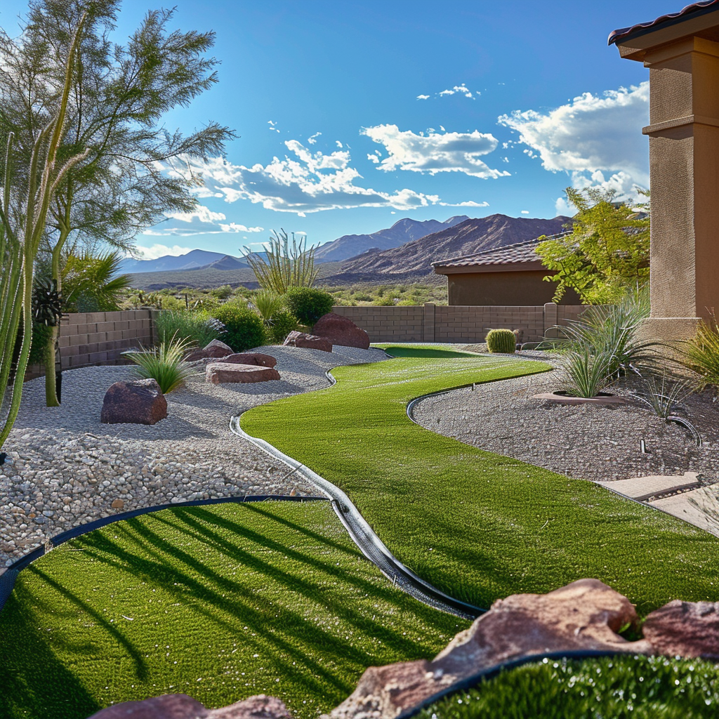 Turf backyard